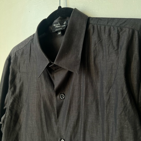 Agnes B. Homme Grey Button Up Shirt - Picture 3 of 9